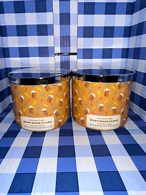 2 Bath & Body Works ROOT BEER FLOAT CANDLES 3 WICK SCENTED Large 14.5 Oz LIMITED • $39.99