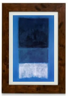 No 14 White And Greens In Blue Abstract  Framed Print By Mark Rothko • £28.04