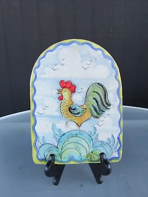 Vietri Italy Ceramic Wall Plaque Rooster Hand Painted Art Pottery • $40