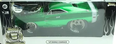 69 Dodge Chargergreen 5th Anniv. 1/18 Muscle Machinegreat Car Good Box • $135