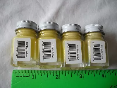 Lot Of 4 Testors 1112 Light Yellow 1/4 Fl Oz 7.4ml Enamel Color Model Paint • $9.99
