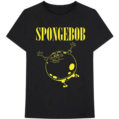 SPONGEBOB  - Unisex T- Shirt - SpongeBob Inflated Sponge - Black Cotton  • £14.99