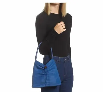 $117 • Buy Staud Women's Twilight Blue Felix Nylon Shoulder Bag
