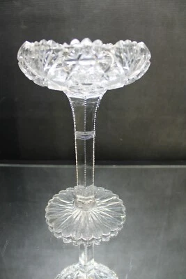 $131.99 • Buy Large ABP American Brilliant Period Cut Glass Compote Zipper Stem