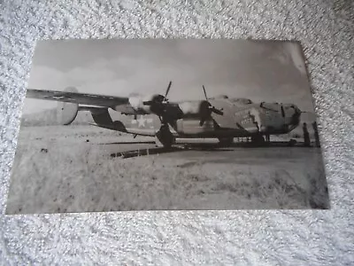 B-24 Liberator With   Patched Up Piece   Nose Art. • $6.21