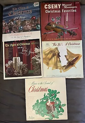 Lot Of 5 Unique Vintage Vinyl Christmas Record Albums Lp: Strings Bells Choir • $19.99