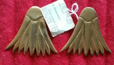 $57.75 • Buy VTG BEN-AMUN Earrings Clip On Brushed Gold Tone Large New/OLD With TAGS