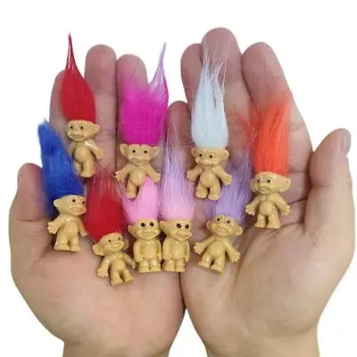 10pcs Mini Good Luck Troll Dolls Pvc Vintage Trolls Lucky Doll Action Figures Cu • $13.99