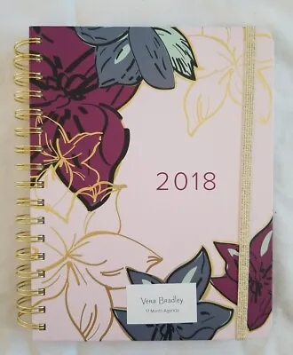 2018 Vera Bradley 17 Month Agenda  Falling Flowers Neutral  Elastic Closure  • $10.99