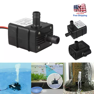 Mini Water Pump Quiet 12V 240L/H USB Brushless Motor Submersible Pool Aquarium • $9.79