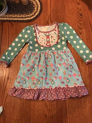 Matilda Jane Knot Dress Girls Size 18-24 Polka Dot Cotton Long Sleeve Holiday • $11