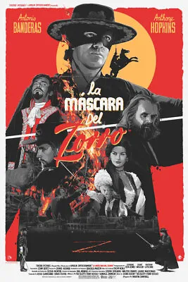 The Mask Of Zorro Variant Grzegorz Domaradzki Gabz Screen Print Movie Art Poster • $495