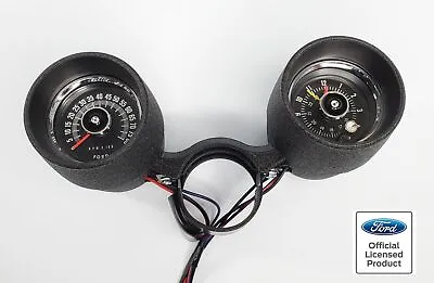 Black Rally Pac 8000 RPM Tachometer & Clock For 1966 Ford Mustang V8 • $499.99