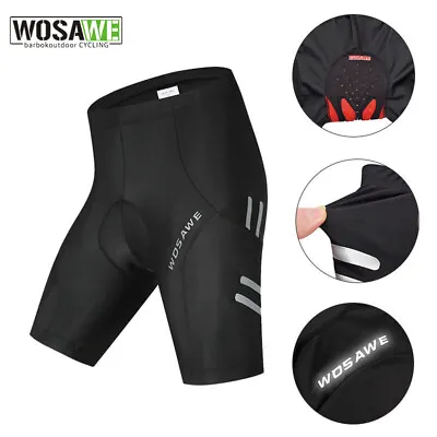 WOSAWE Men's Cycling Shorts Bike Bicycle Short Pants 5D Gel Padded Shorts Tights • $23.51