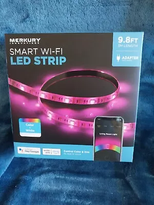 Merkury Innovations Smart Wi-Fi LED Color Changing Light Strip 9.8ft  • $10