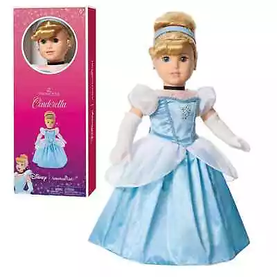 NEW American Girl Disney Princess CINDERELLA 18  DOLL + Gown Glass Slippers BOX • $350