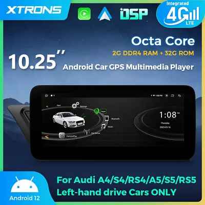 10.25  For Audi A4 S4 RS4 A5 S5 RS5 Android 12 WIFI Carplay Car Stereo GPS Radio • $385.99