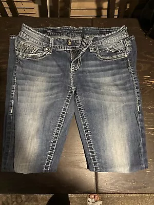 Vigoss The Chelsea Slim Boot Women's Denim Jeans Size 7/8 • $6.78