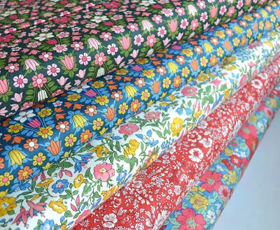 LIBERTY FABRIC  - Flower Show Midsummer - Quilting 100% Cotton Craft Quilt • £14.99