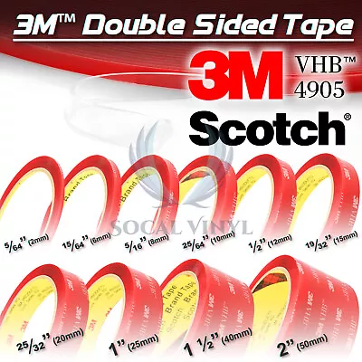 $4.51 • Buy **35 Feet**Genuine 3M VHB #4905 Double-Sided Mounting Acrylic Foam Tape Adhesive