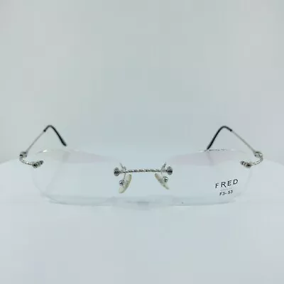 New Authentic FRED Lunettes F10 L01 F3 Eyeglasses C. 002 Platinum 53-19mm France • $1899.99