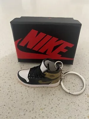 Nike Air Jordan 1 High-(gold Top 3-left Shoe Only) 3d Sneaker Keychain With Box • $15