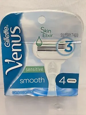 Gillette Venus Sensitive Smooth Razor Cartridges 4 Refill Cartridges Elixir • $7.99