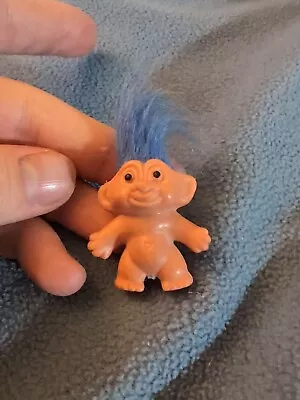 Vintage 1.5  Original Dam Things Pencil Topper Troll Doll Dam Era Blue Hair  • $11