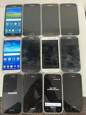 Lot Of 12 ✨Samsung Galaxy S5 / S4 / S3 / S2 / S TMo Ver ATT ⚠️FOR PARTS ONLY F07 • $69