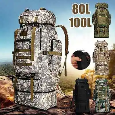 Mountaineering Tactical Backpacks Backpack Outdoors Hiking Camping Travel Bags • $52.28