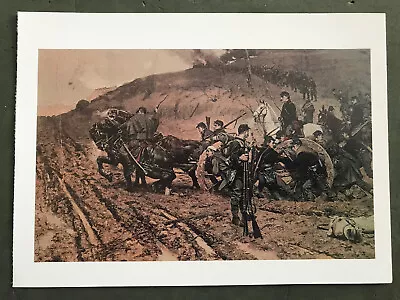 Postcard Unposted- The Civil War- Bringing Up The Guns • $5