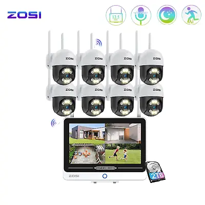 ZOSI 2K 3MP 8CH PTZ Wireless Security Camera System AI Detect Cameras With 1TB • $303.99