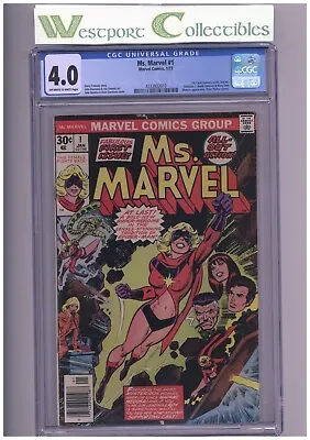 Ms. Marvel #1 Cgc 4.0 Owtw 1977 Buscema And Romita Artwork  New Movie! Newstand! • $34.99