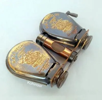 Folding Vintage Brass Binocular Marine Binocular Nautical Spyglass Opera Glasses • $45.39