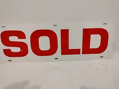 $22 • Buy Double Sided Metal Sold Sign. Painted Not Vinyl Lettering. 18  X 6 ... 