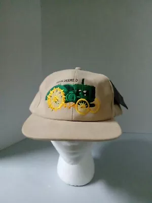 Vintage John Deere D Tractor Snapback Embroidered Stitched Hat - Made In USA • $24.99