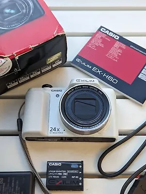 Casio Exilim EX-H60 Digital Camera - White Perfect Condition. • $99