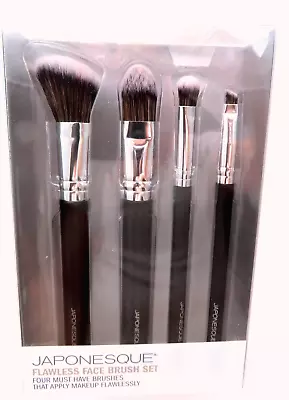 Japonesque: 4 Pc Flawless Face Makeup Brush Set.  Black. Org$32 Now $20 • $17