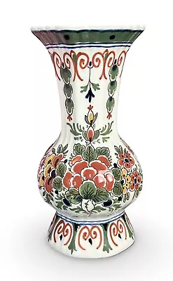 Vintage Royal Delft Polychrome Vase C1983 HKA 5.5”H Dutch Hand Painted • $60