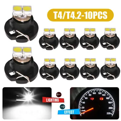 10x T4.2 Neo Wedge LED White Dash HVAC Climate Control Light Lamp Bulbs 10mm Kit • $9.73