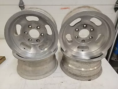 Set Of 4 Mag Wheels 15x7 6 Lug On 5.5'' Aluminum Slot Chevy Gmc Truck Blazer K5 • $900