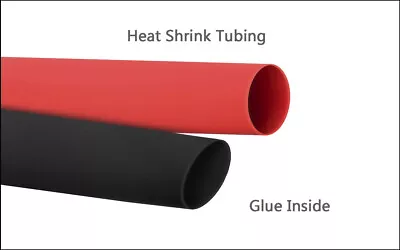 3/8  Diameter 3:1 Heat Shrink Tubing (black+red)2×15FT Marine Grade • $20.59