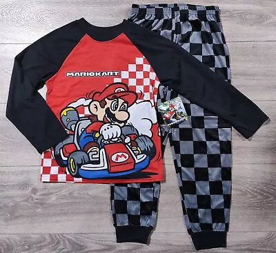 Mario Kart Pajamas Medium 8 Multicolor Shirt Jogger Pant PJ Set Boys • $16.99