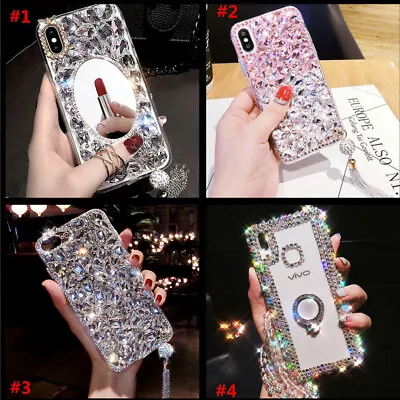 Girly Sparkly Glitter Luxury Bling Diamond Soft Back Clear Phone Case For Huawei • £11.98