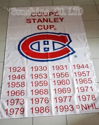 Montreal Canadiens 23 Time Stanley Cup Champions Flag • $17.09
