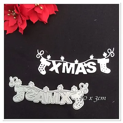 Metal Cutting Die Xmas Banner Ideal Magnolia Tilda Card Making Scrapbooking • £5.50