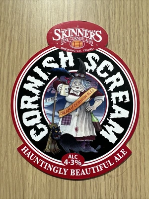 £4.99 • Buy Skinners Brewery Truro Cornish Scream Round Pump Clip