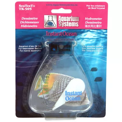 Aquarium Systems Instant Ocean Marine Reef Salt Gravity & Salinity Hydrometer • £13.99