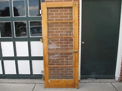 VINTAGE MID-CENTURY EXTERIOR ENTRY DOOR - SOLID WOOD  79-7/8  X 32  X 1-11/16  • $50