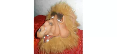 Vintage Alf Furry Halloween Costume Mask - Full Head Latex Space Alien Funny • $34.99